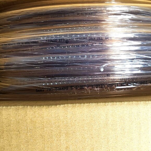 1/2" ID 5/8" OD Clear Vinyl Tubing 100 Roll 45 PSI Working Pressure - Picture 6 of 8